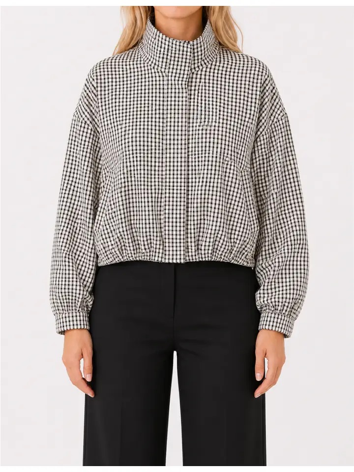 Gingham Zip Jacket